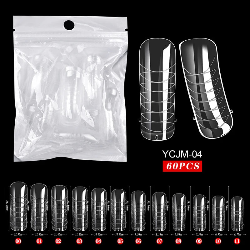 Extension False Nails Art Tips Acrylic Fake Finger Gel Polish Mold Sculpted Full Cover Press on Nails Manicures Accessories Tool