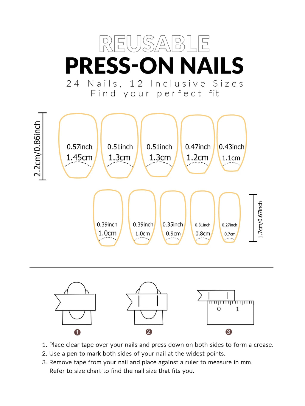 24pcs/set short square fake nails for women cute bride heart white french tips faux ongles y2k press on false nail supplies