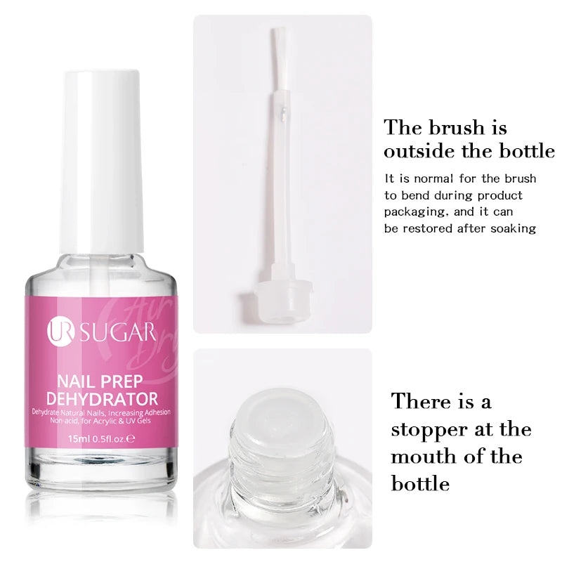 UR SUGAR Nail-Primers And Nail Prep Dehydrator Set 15ML No Need UV LED Lamp Manicures for Nail Art Gel Nail Polish Design