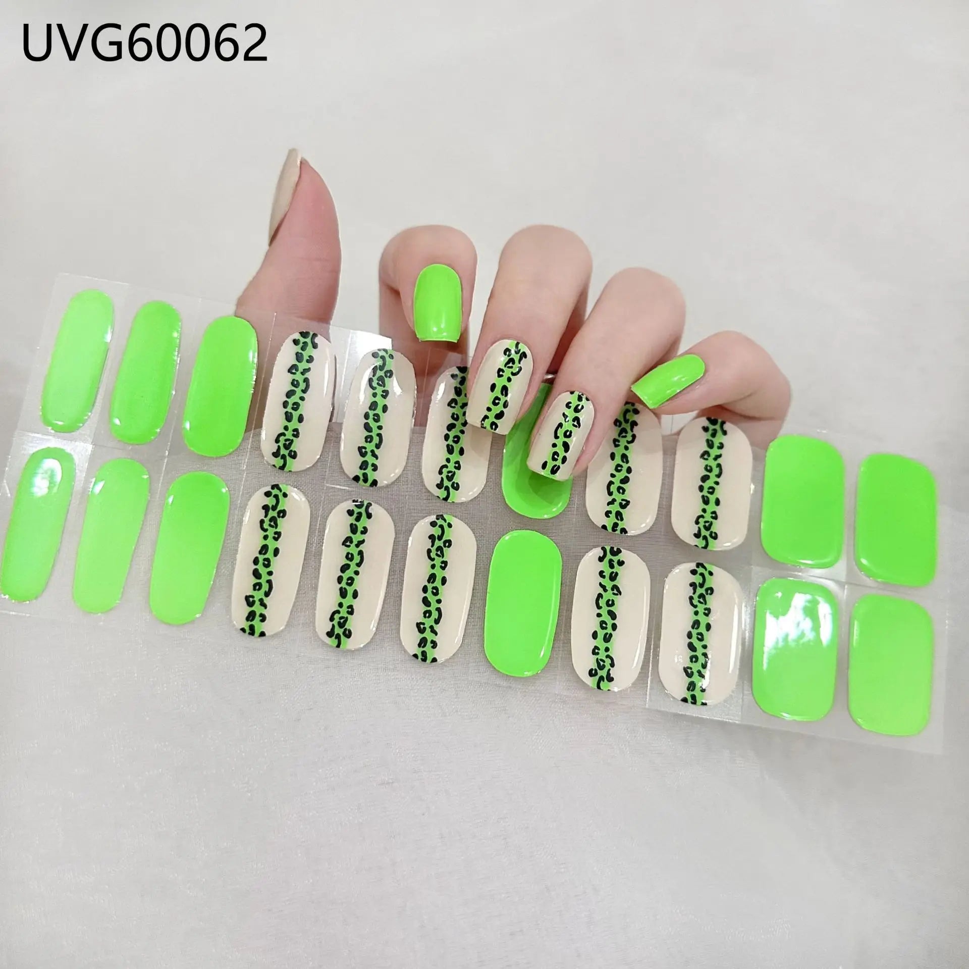 22tips Semi Cured Gel Design Aurora Nail Decoration Nail Polish Glitter Nail Sticker UV Lamp Nail Decal Waterproof Nail Stickers