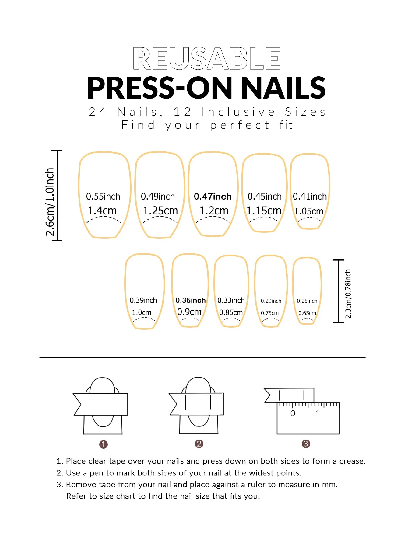 24pcs/set short square fake nails for women cute bride heart white french tips faux ongles y2k press on false nail supplies