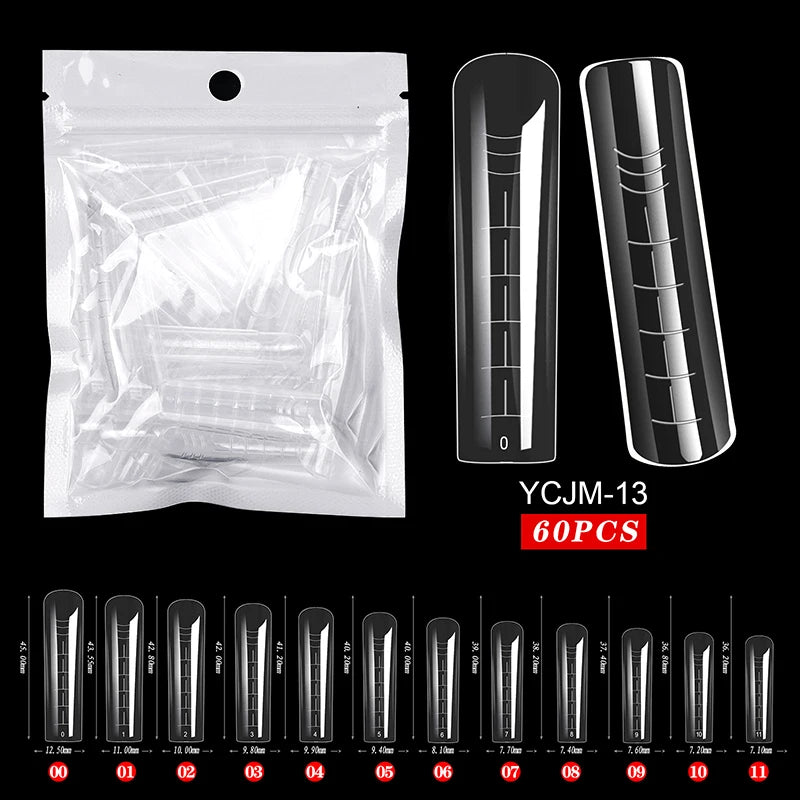 Extension False Nails Art Tips Acrylic Fake Finger Gel Polish Mold Sculpted Full Cover Press on Nails Manicures Accessories Tool