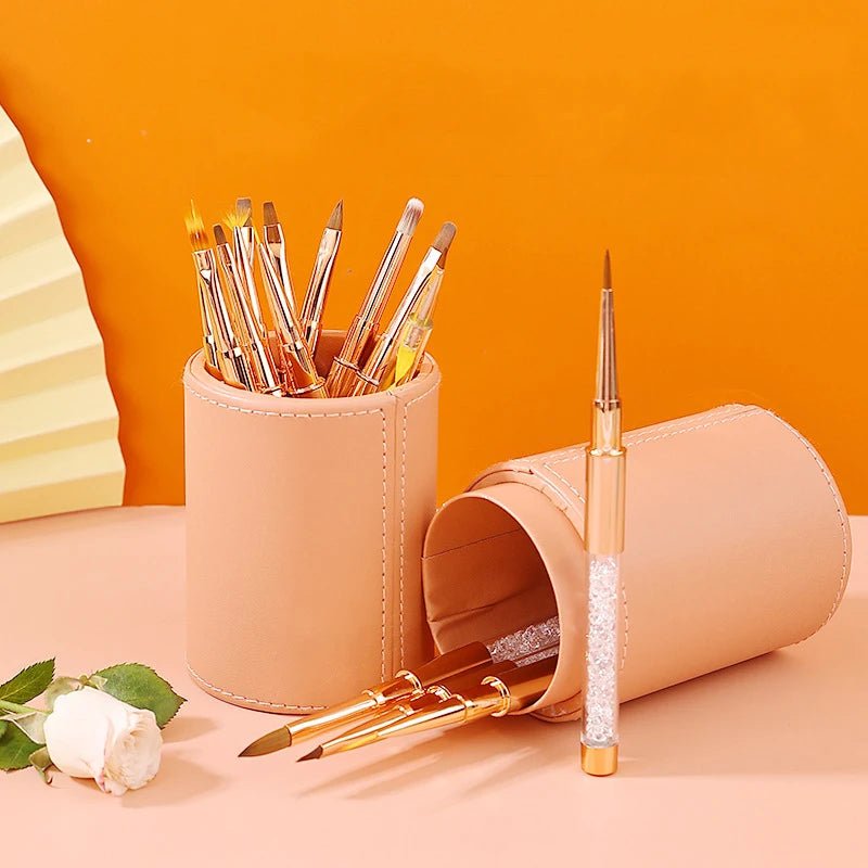 Nail Art Brush Set Rose Gold Acrylic Crushed Design Diamond Rod UV Gel Polish Crystal Acrylic Nail Drawing Tools For manicure